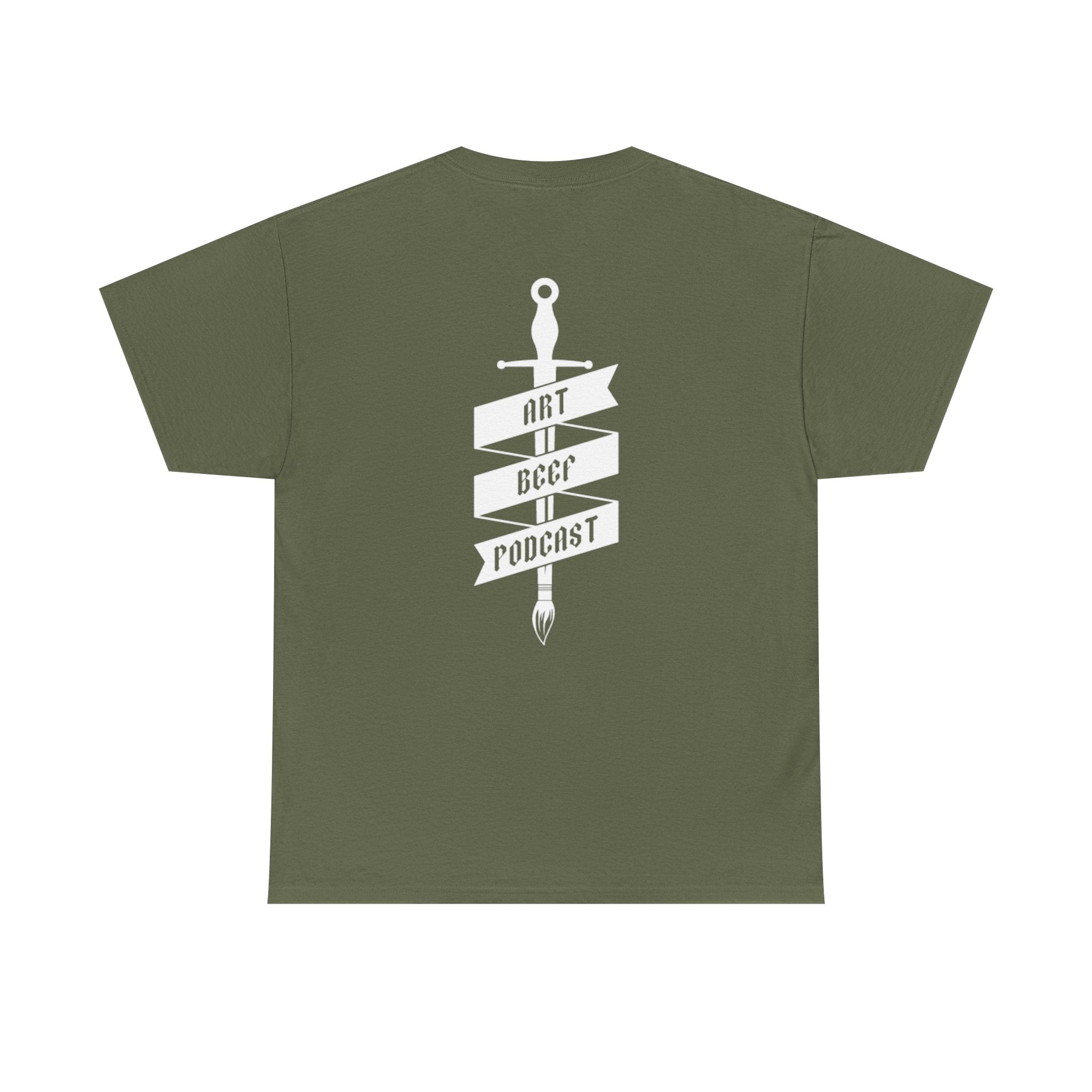 White Opt 2 Art Beef Podcast Heavy Cotton Tee 2