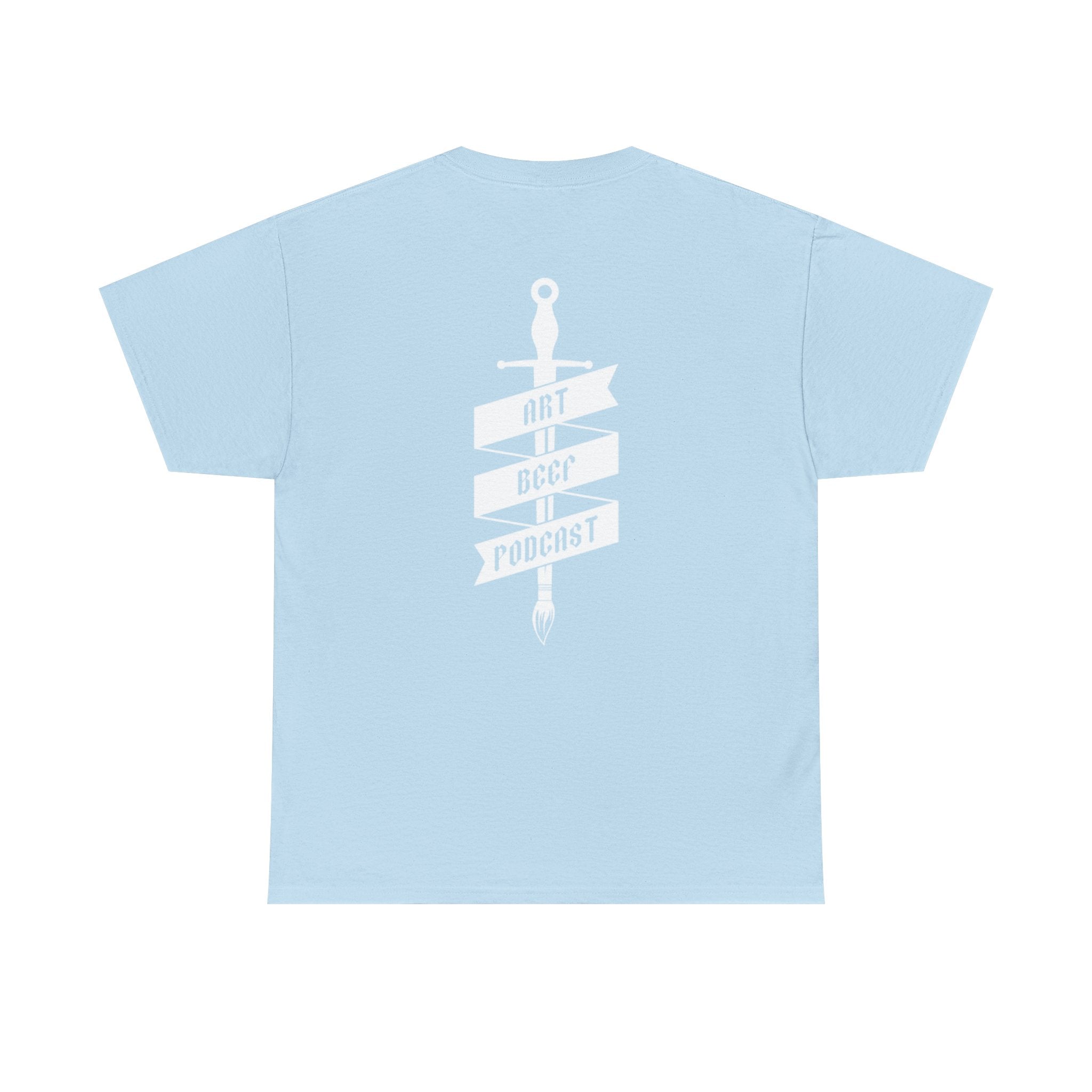 White Opt 2 Art Beef Podcast Heavy Cotton Tee 2