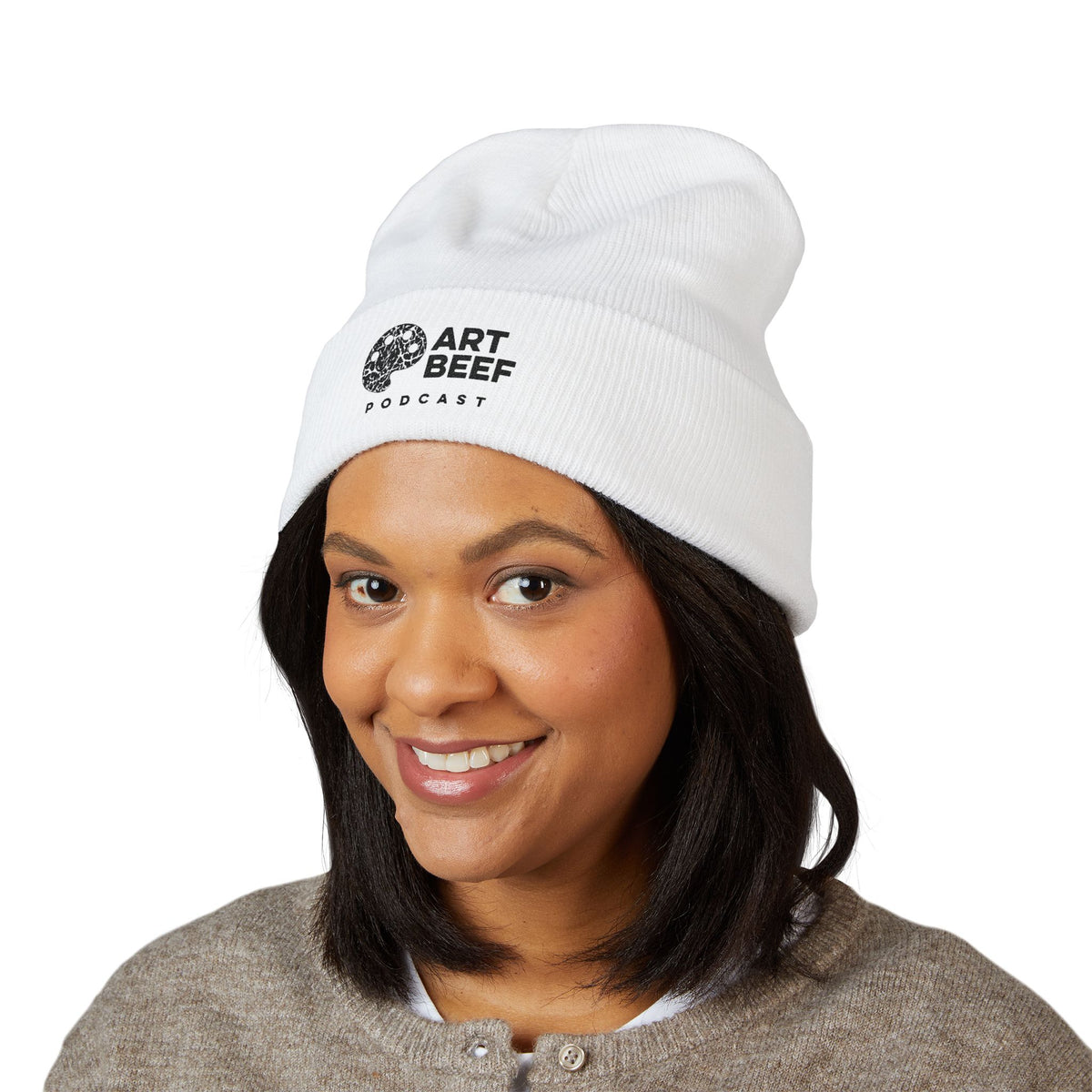 Black Art Beef Logo Classic Cuffed Beanie (Embroidery)