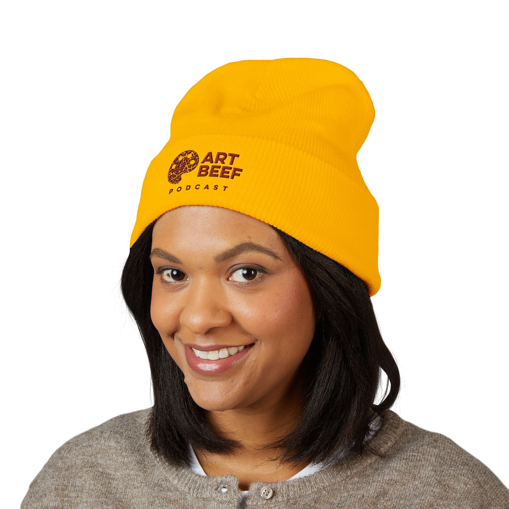 Red Art Beef Logo Classic Cuffed Beanie (Embroidery)