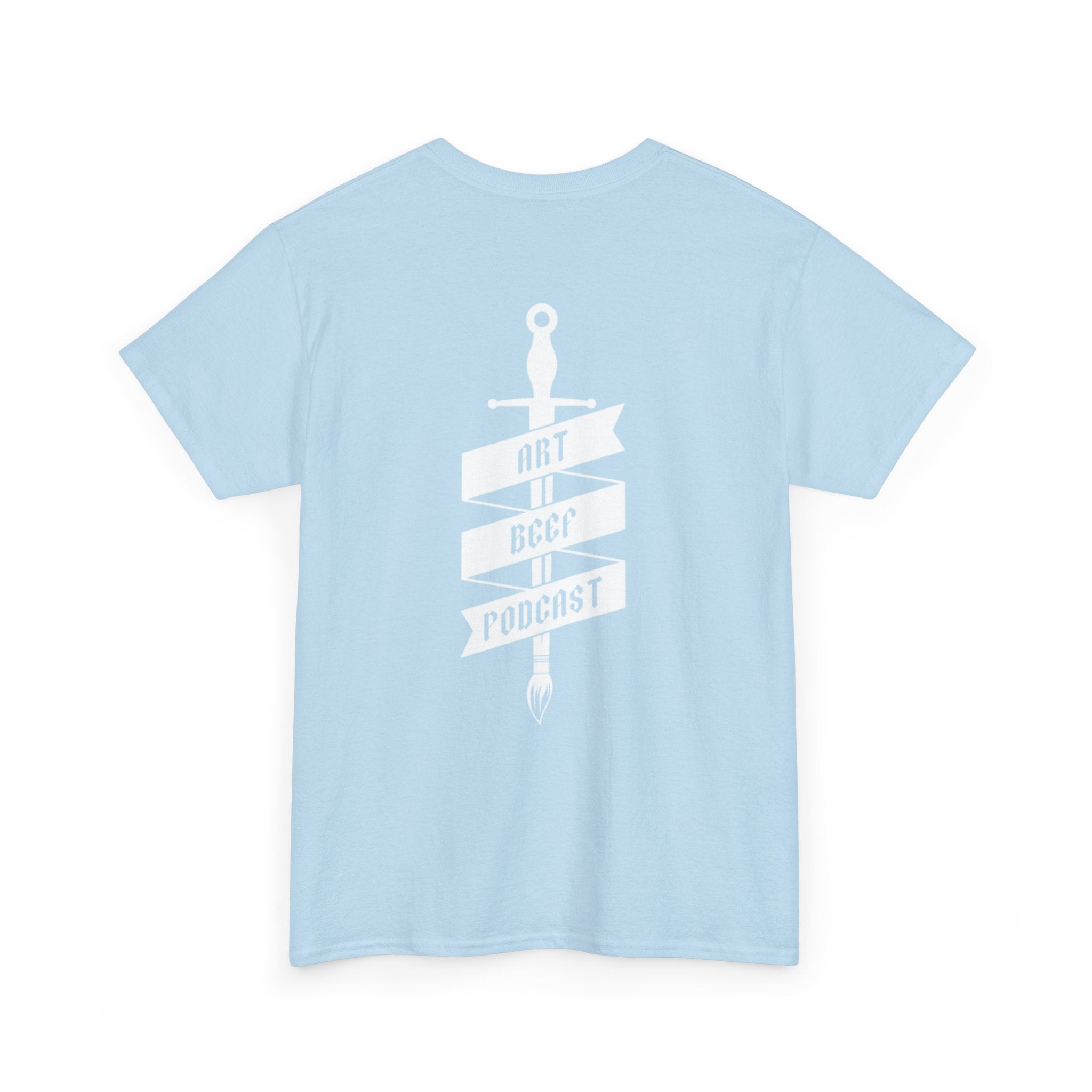 White Opt 2 Art Beef Podcast Heavy Cotton Tee 2