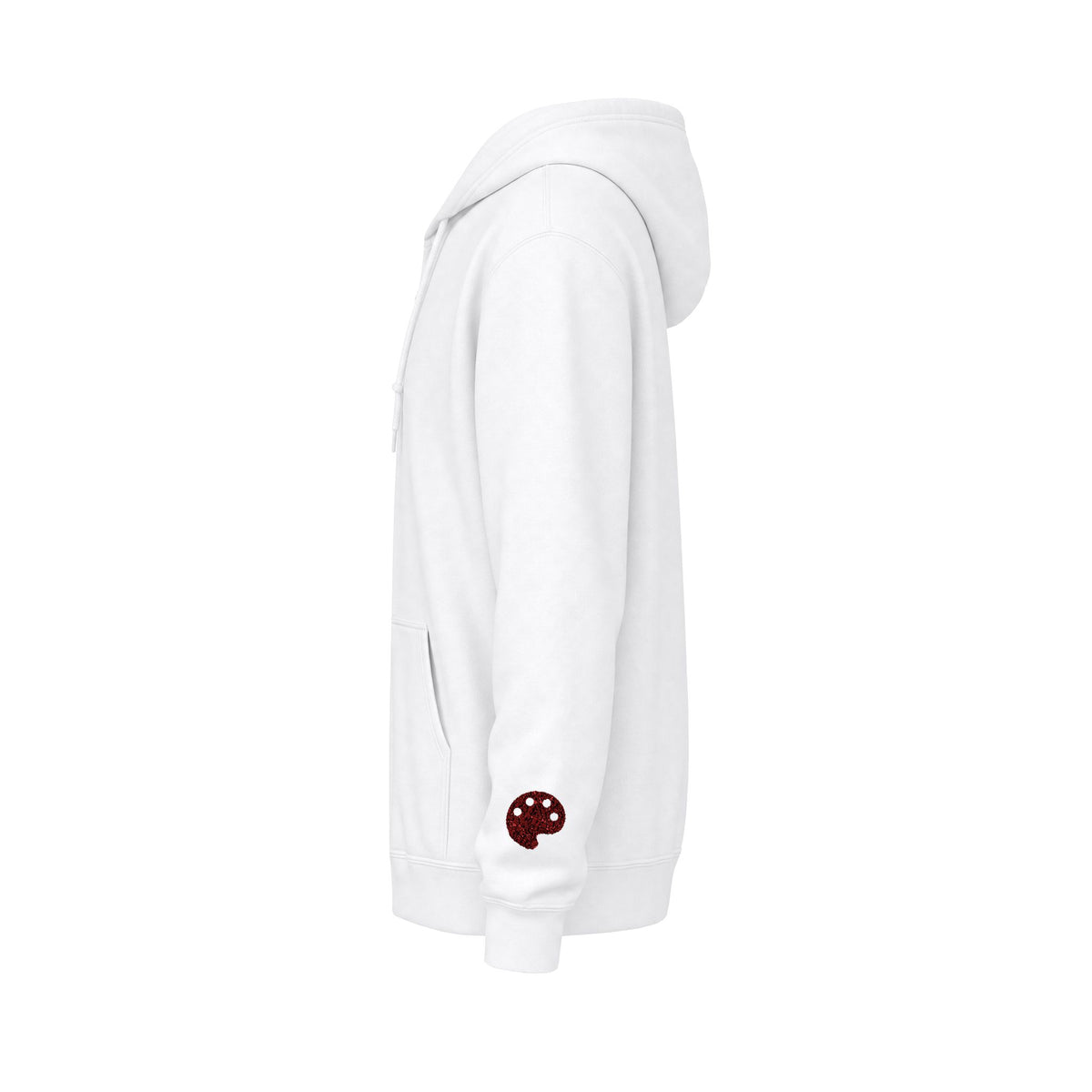 Art Beef embroidered Zip Hooded Sweatshirt