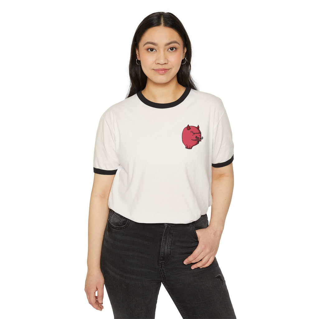 Red Devil Turt Unisex Ringer T-Shirt