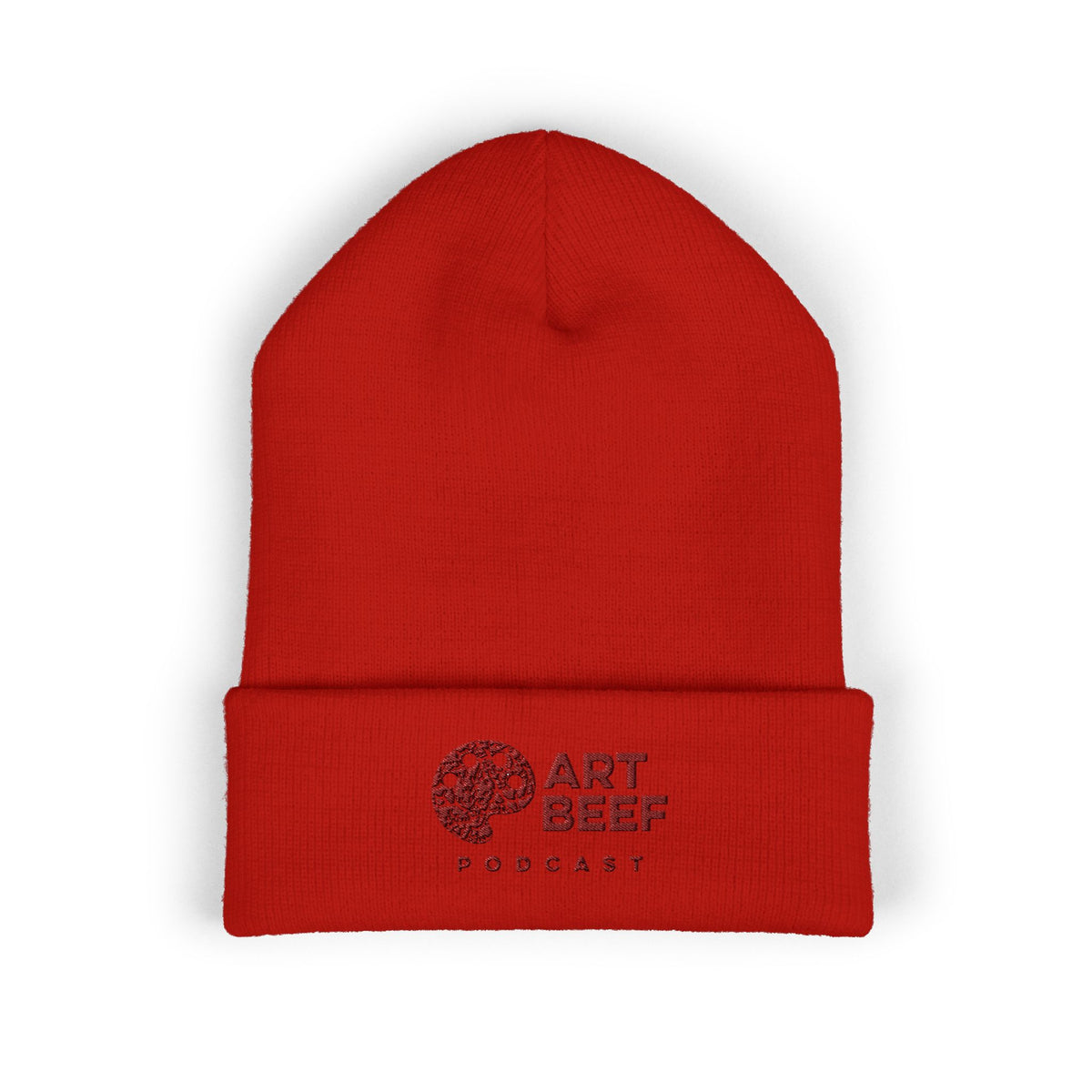 Red Art Beef Logo Classic Cuffed Beanie (Embroidery)