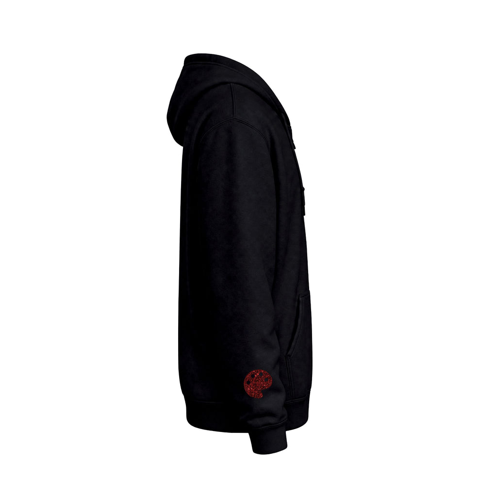 Art Beef embroidered Zip Hooded Sweatshirt
