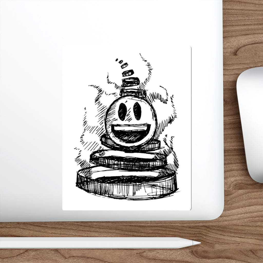 Sketched Smiley Boogie Sticker
