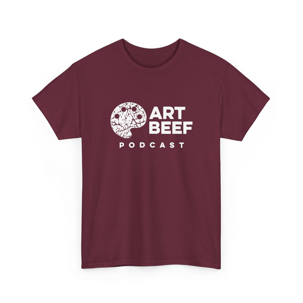 Basic White Art Beef Podcast Heavy Cotton Tee