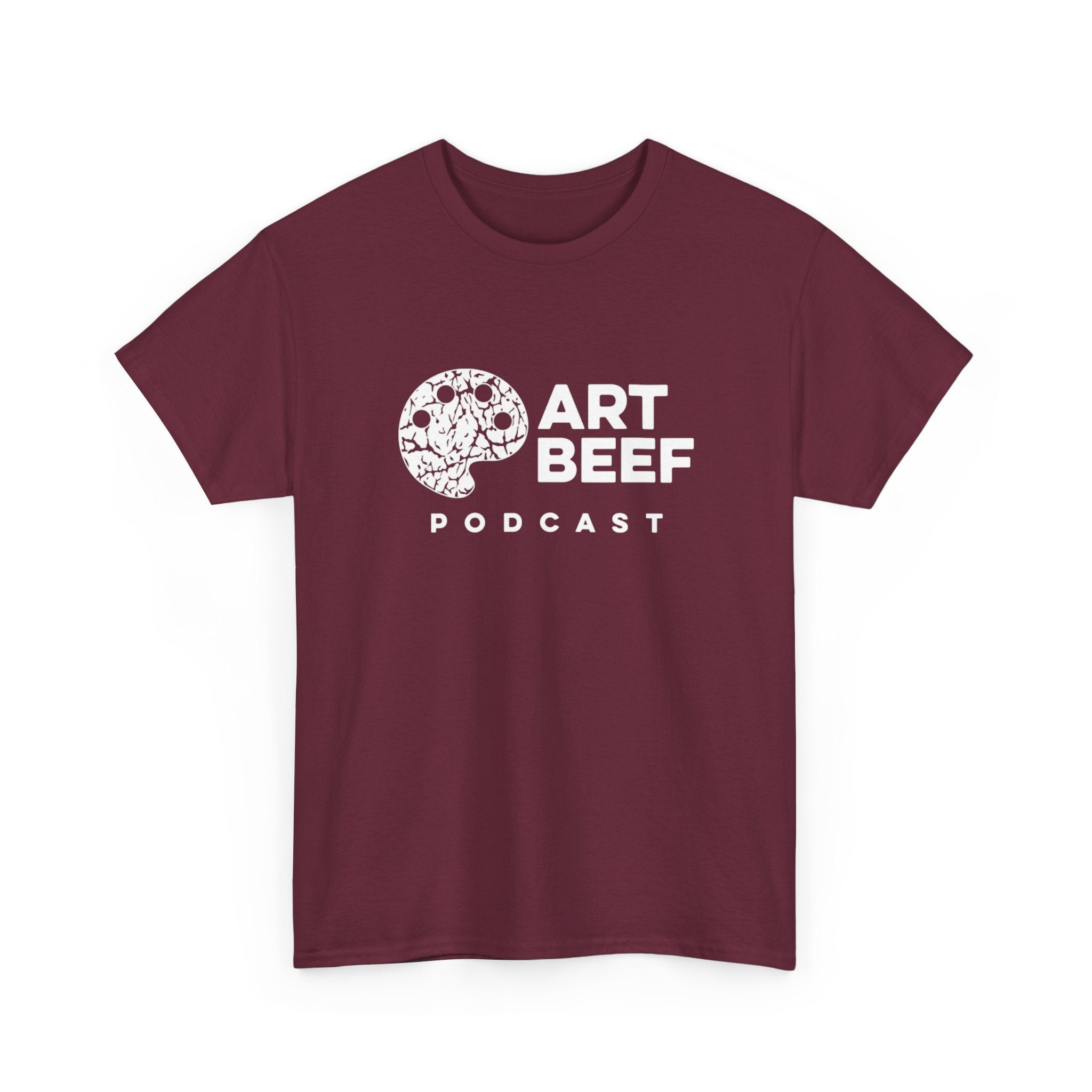 Basic White Art Beef Podcast Heavy Cotton Tee
