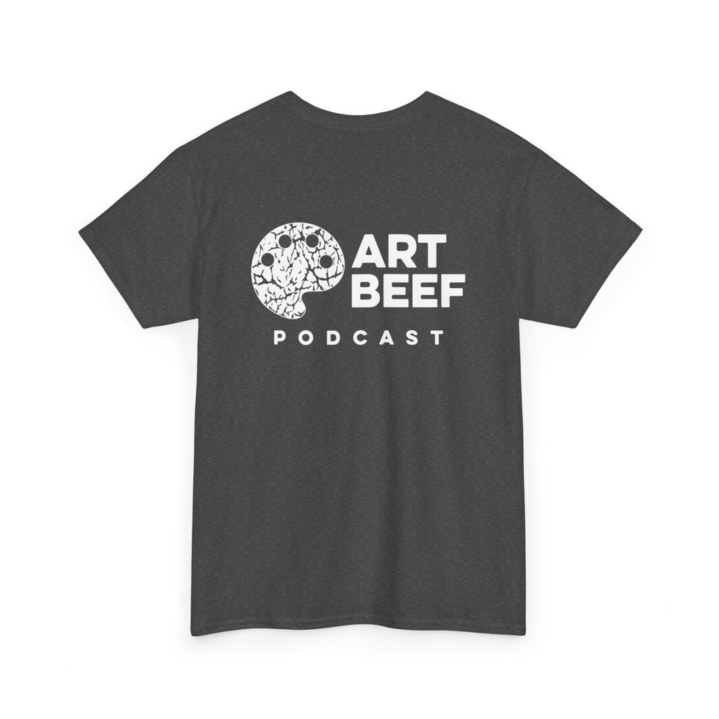 White Art Beef Podcast Heavy Cotton Tee