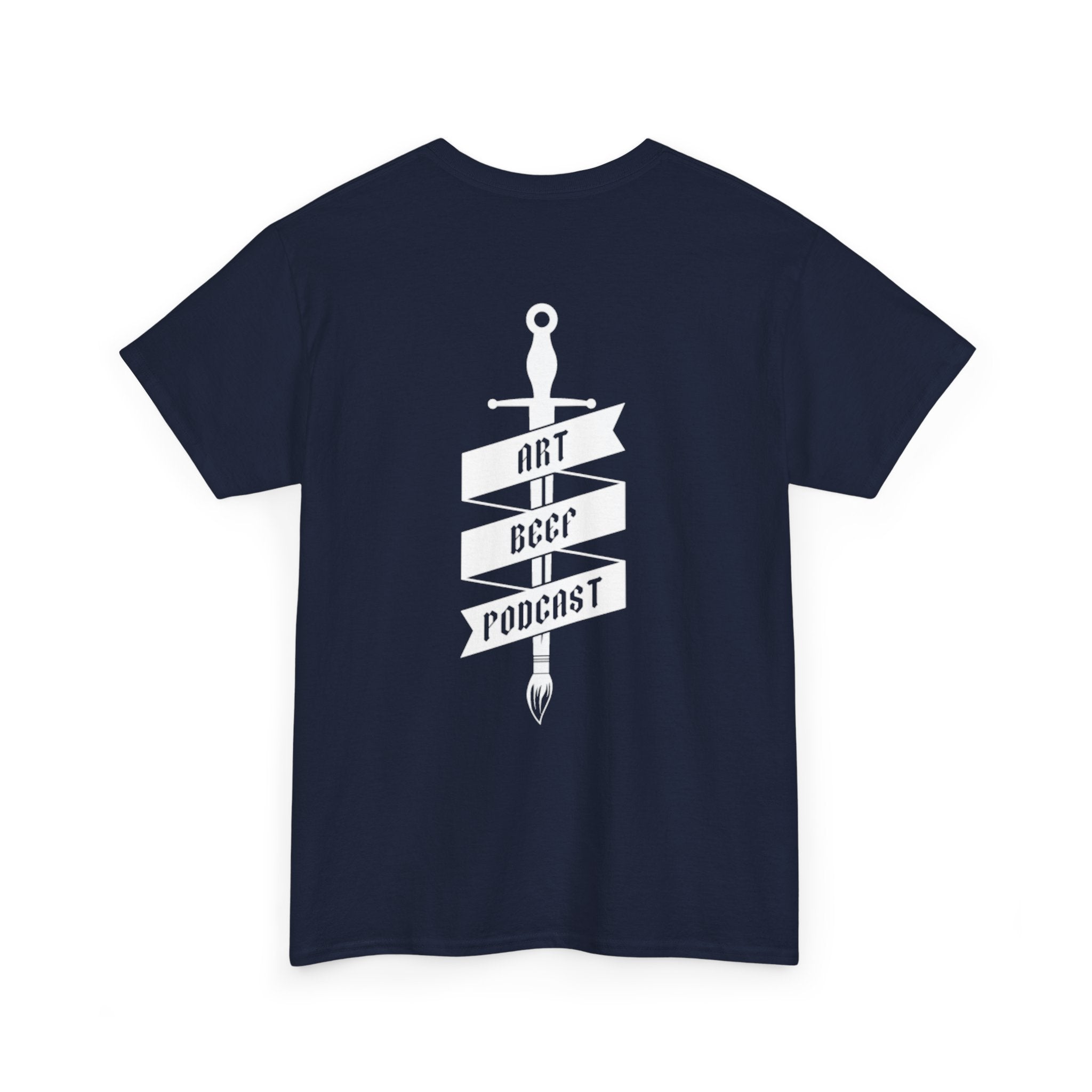 White Opt 2 Art Beef Podcast Heavy Cotton Tee 2