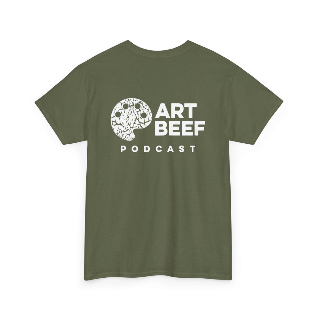 White Art Beef Podcast Heavy Cotton Tee