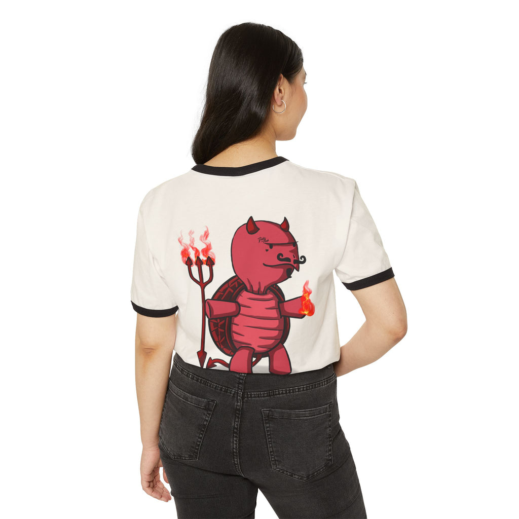 Red Devil Turt Unisex Ringer T-Shirt