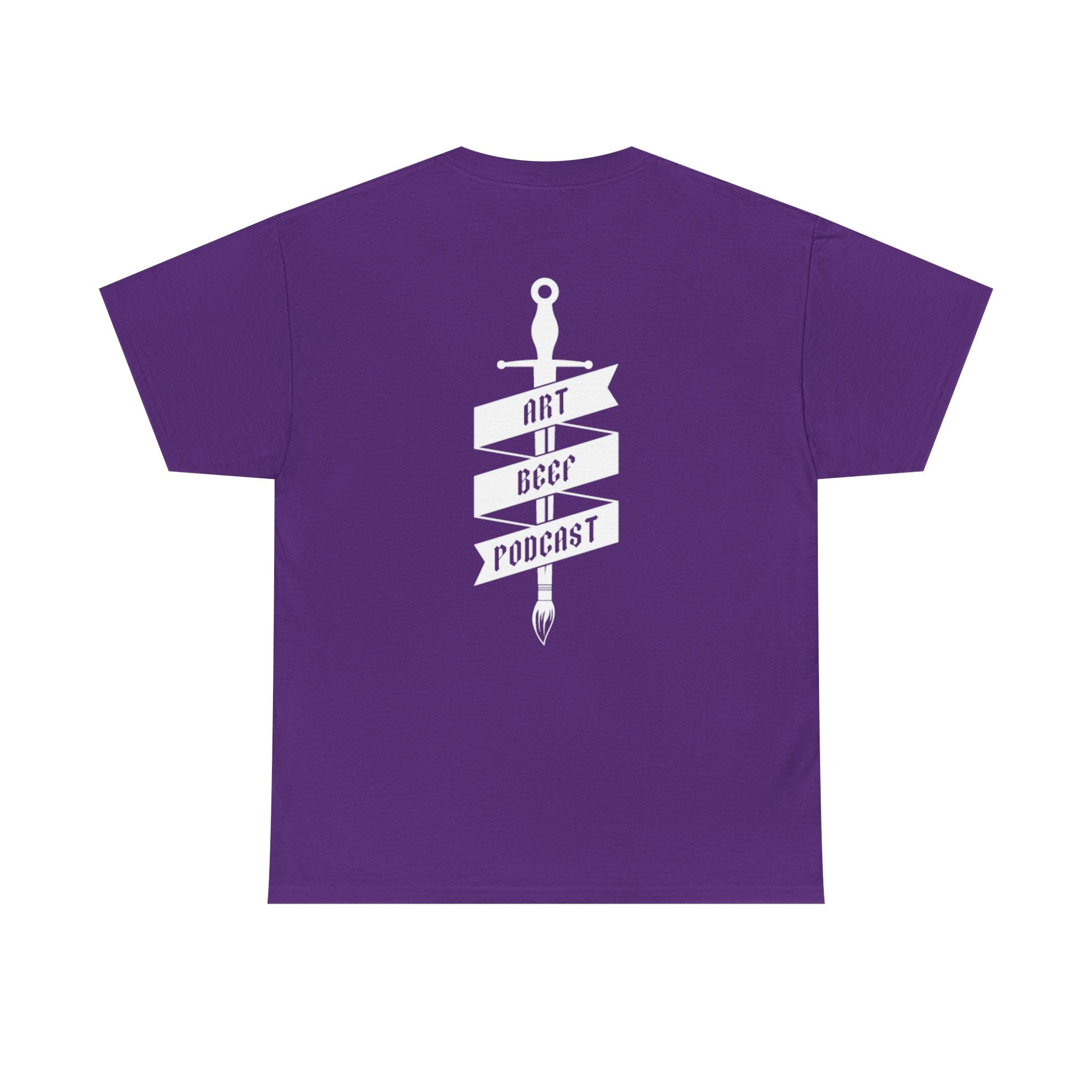 White Opt 2 Art Beef Podcast Heavy Cotton Tee 2