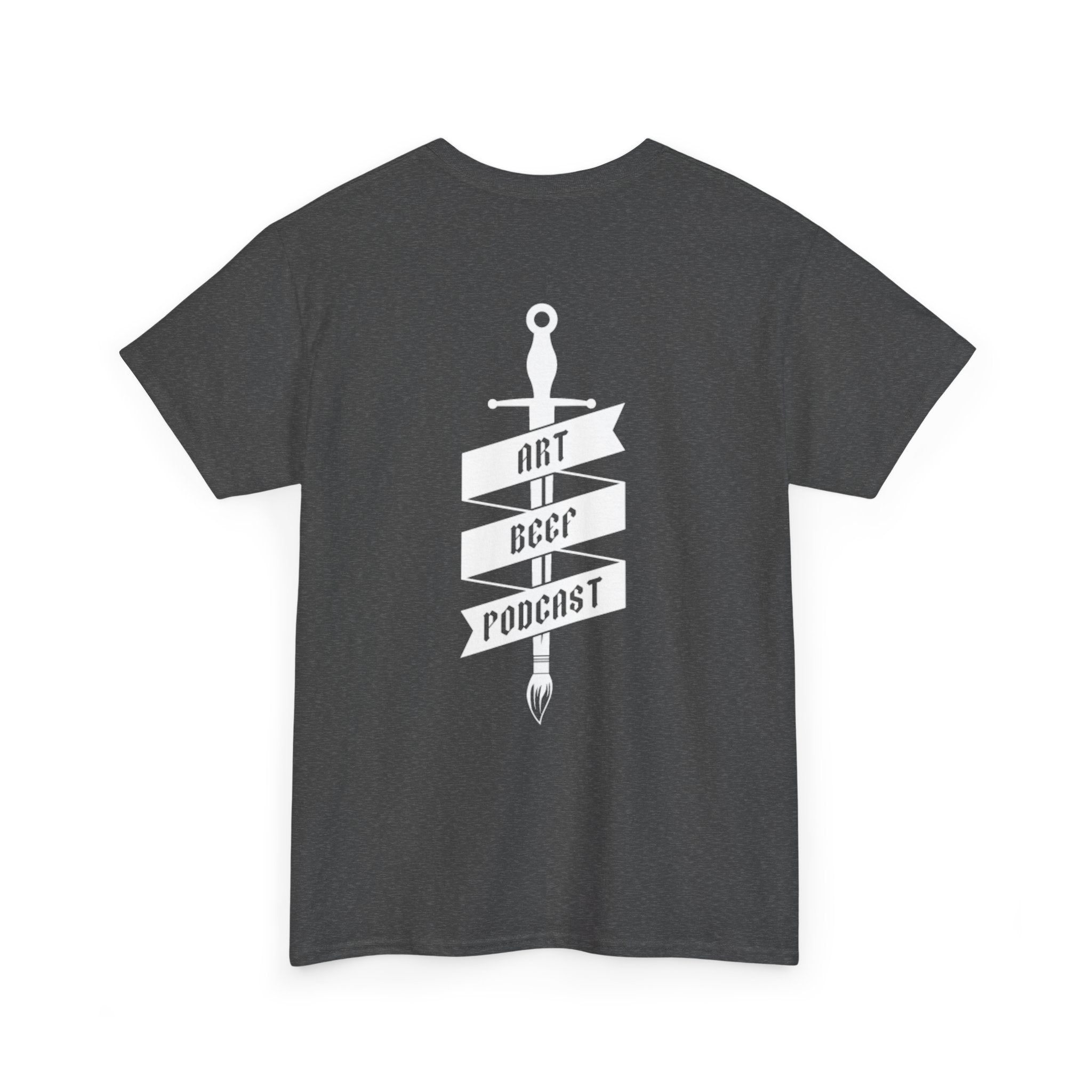 White Opt 2 Art Beef Podcast Heavy Cotton Tee 2