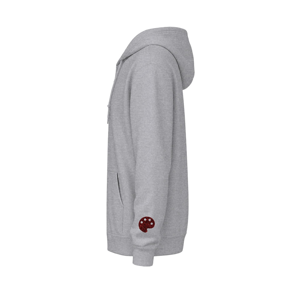 Art Beef embroidered Zip Hooded Sweatshirt