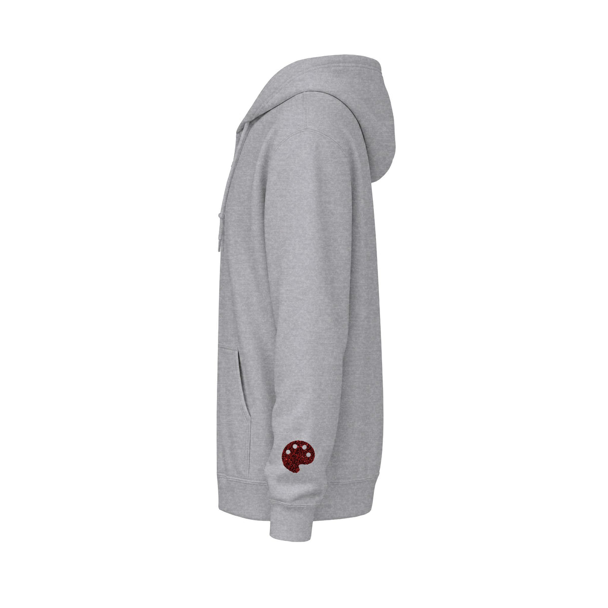 Art Beef embroidered Zip Hooded Sweatshirt