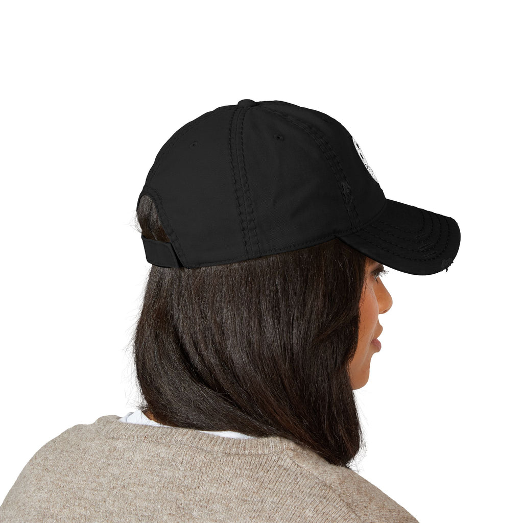 White Art Beef Palette Distressed Dad Hat (Embroidery)