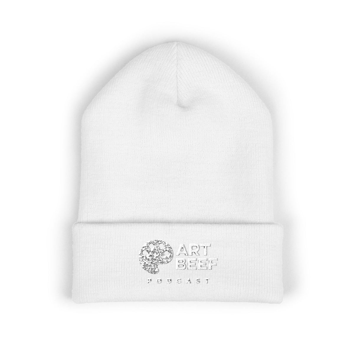 White Art Beef Logo Classic Cuffed Beanie (Embroidery)