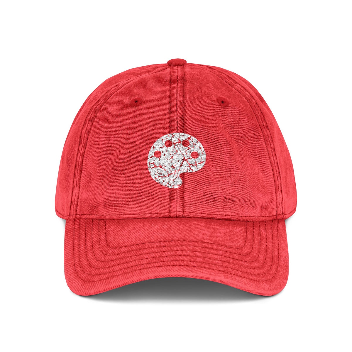 White Art Beef Palette Vintage Cap (Embroidery)