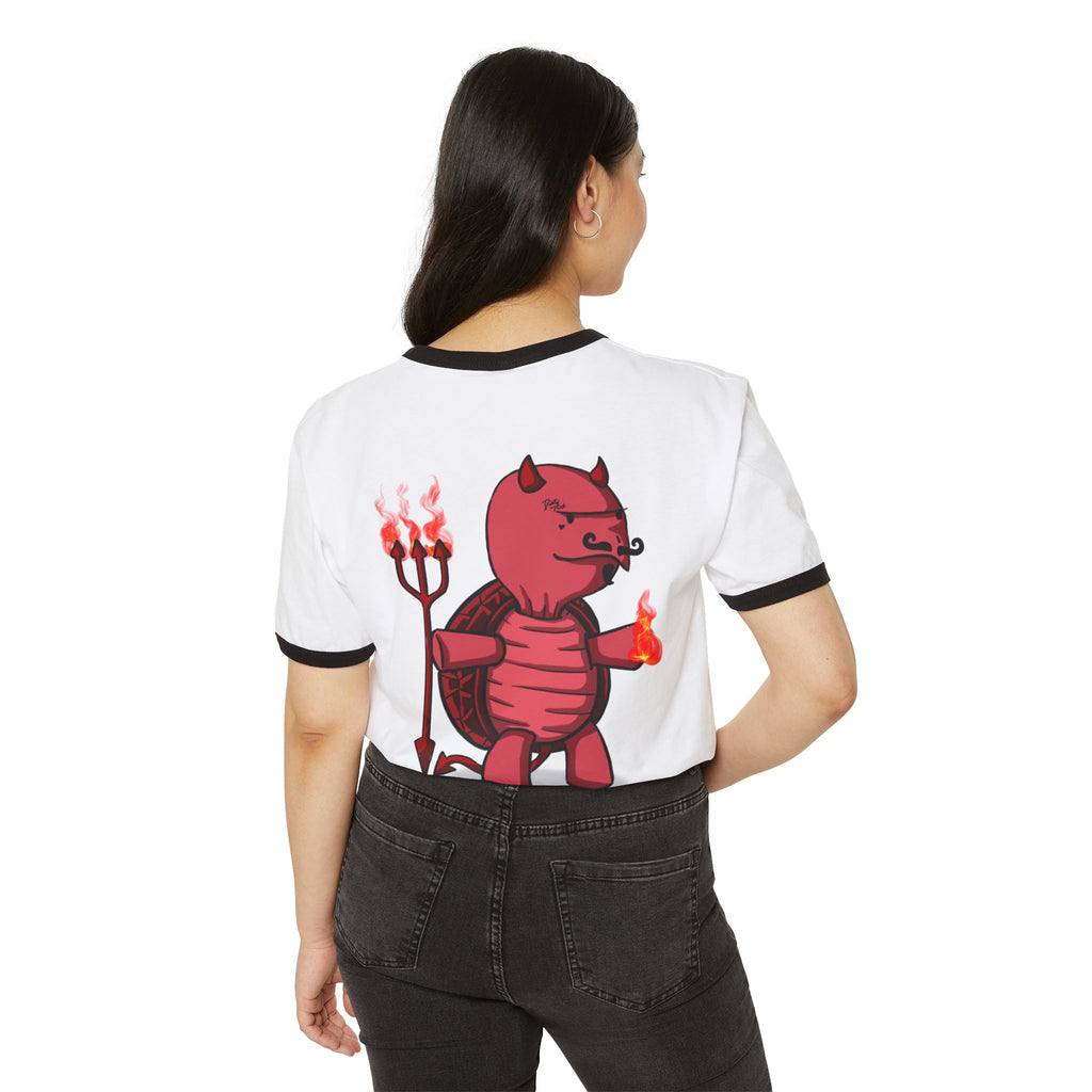 Red Devil Turt Unisex Ringer T-Shirt
