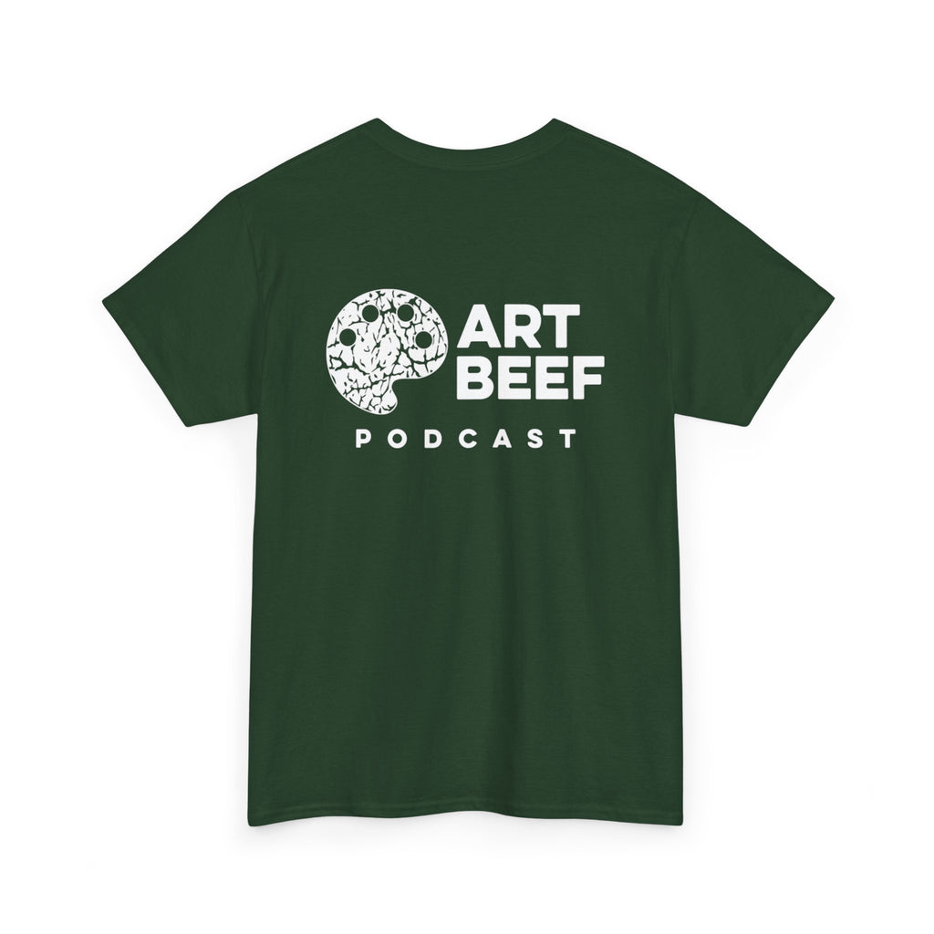 White Art Beef Podcast Heavy Cotton Tee