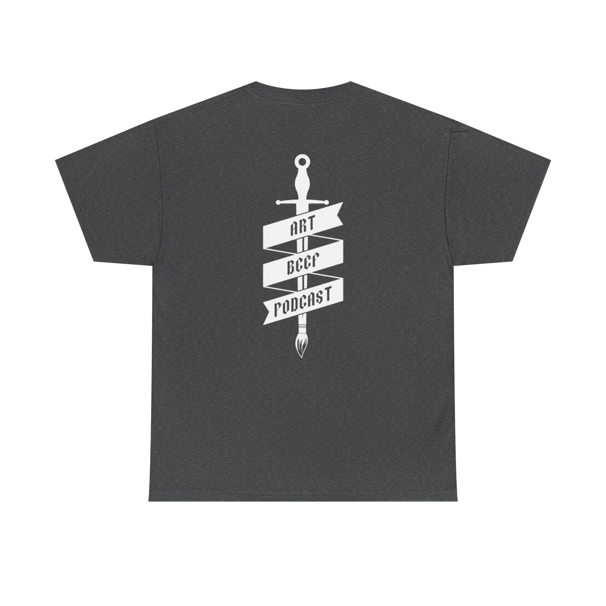 White Opt 2 Art Beef Podcast Heavy Cotton Tee 2