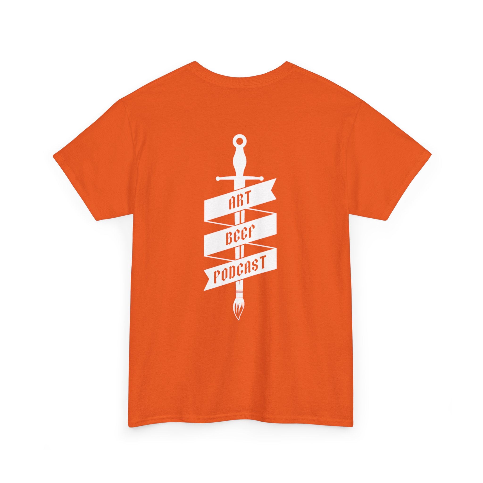 White Opt 2 Art Beef Podcast Heavy Cotton Tee 2