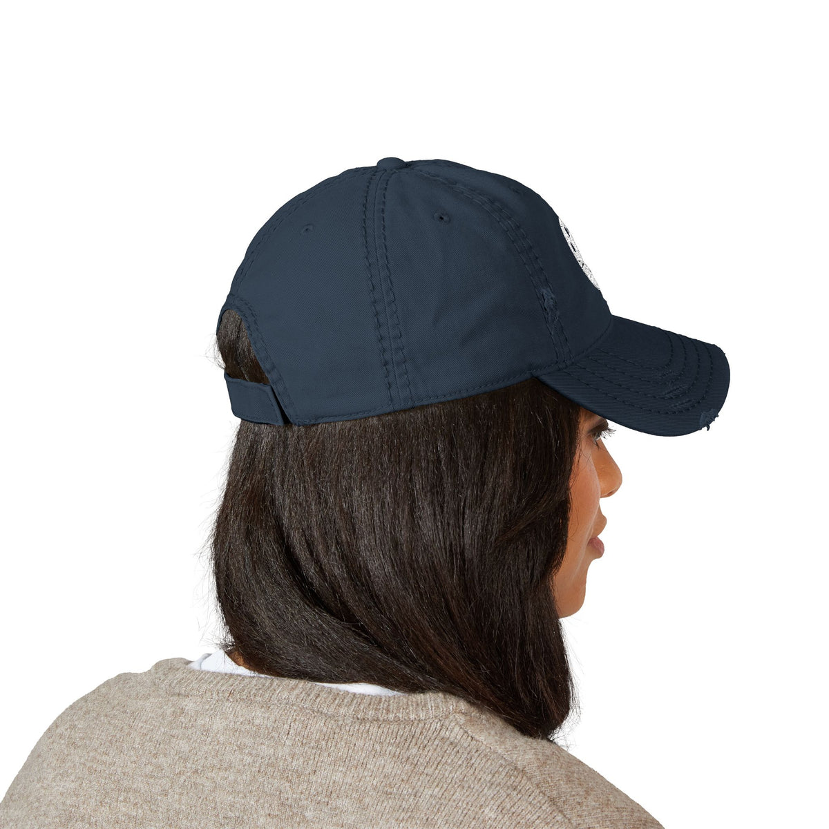 White Art Beef Palette Distressed Dad Hat (Embroidery)